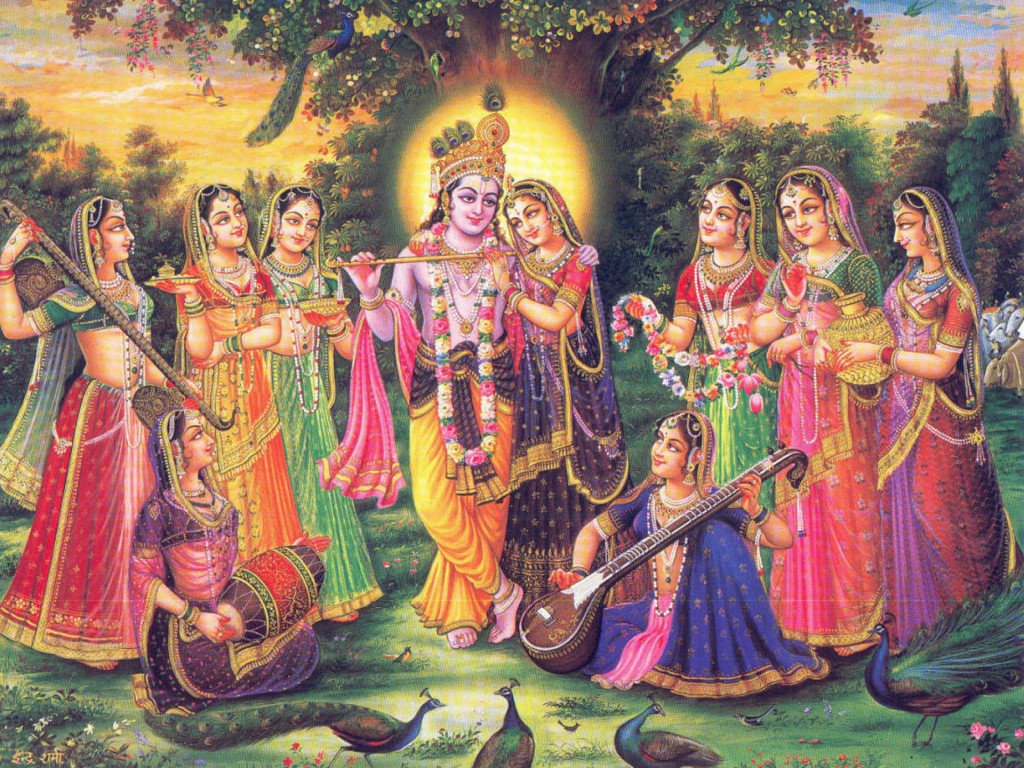 Image result for krishna with Astabharyas
