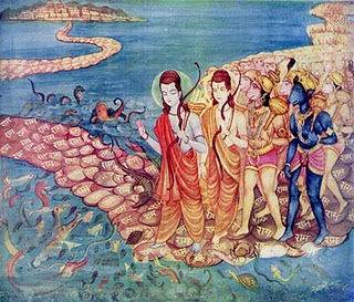 Ram-Hanuman crossing bridge to Lanka